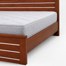 Darling Asta Cot – Engineered Wood, Queen, Teak Finish