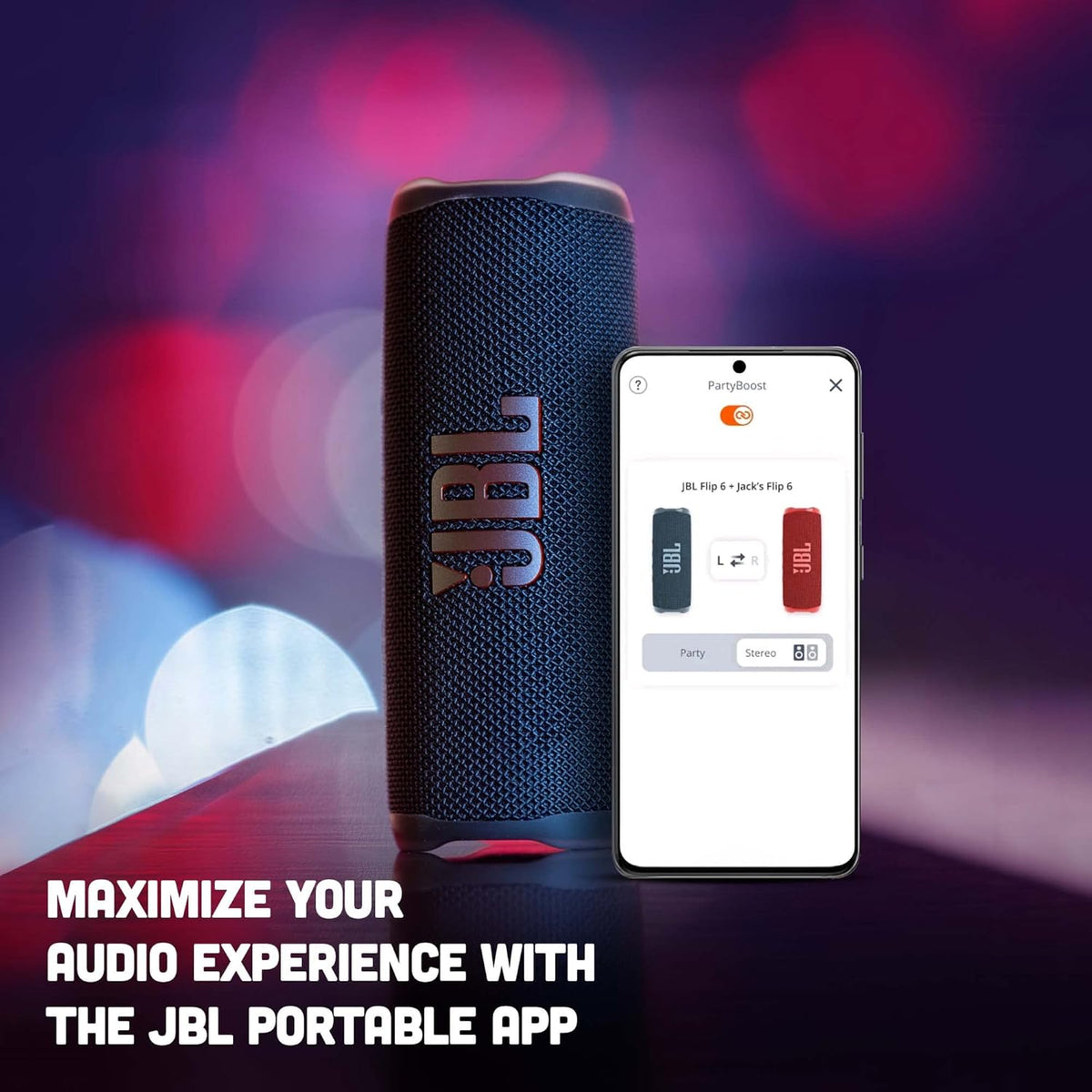 JBL Flip 6 Wireless Portable Bluetooth Speaker (JBSP0462 - JBL FLIP6 P