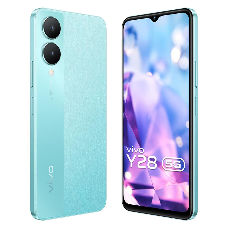 Vivo Y28 5G (Glitter Aqua, 4GB RAM, 128GB Storage)