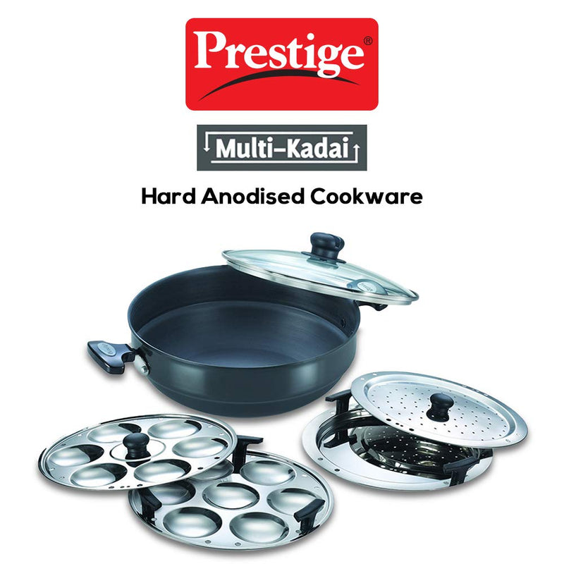 Prestige 4.5 L HA MULTI KADAI 280MM WITH LID Black