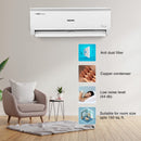 Voltas 1 Ton 3 Star, Inverter Split AC(Copper, 4-in-1 Adjustable Mode, Anti-dust Filter, 2023 Model, White VOLTAS SAC 123V VECTRA ELITE)