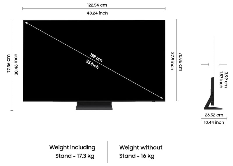 Samsung 138 cm (55 inches) 4K Ultra HD Smart OLED TV (QA55S90DAULXL)