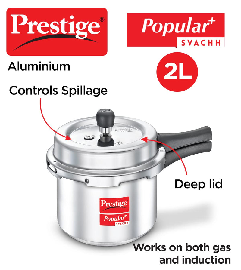 ‎ Prestige 2LTR POP PLUS ALU OUTER SVACHH LID - 10170 Outer Lid Pressure Cooker
