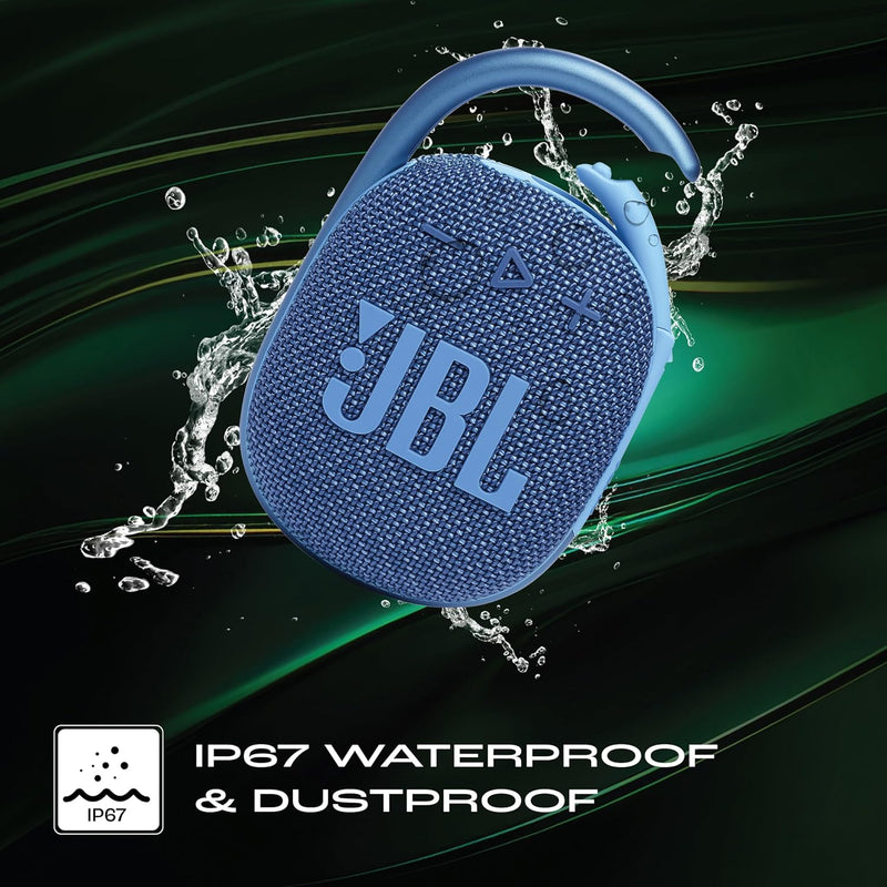 JBL Clip 4 Eco with eco-Friendly Wireless Portable Bluetooth Speaker (JBL CLIP 4 ECO BLU)