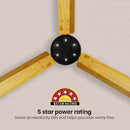 Crompton Energion NITEO 5S 1200mm 3 Blade BLDC Motor Ceiling Fan with Remote - Light Pinewood