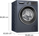Bosch 9 Kg, Front Loading washing machine with 1200 rpm | WGA1420PIN