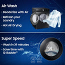 Samsung 12 kg (Wash) / 7 kg (Dry) Front Load Washer Dryer Combo, Q-Drive, (WD12FB7B34GBTL)