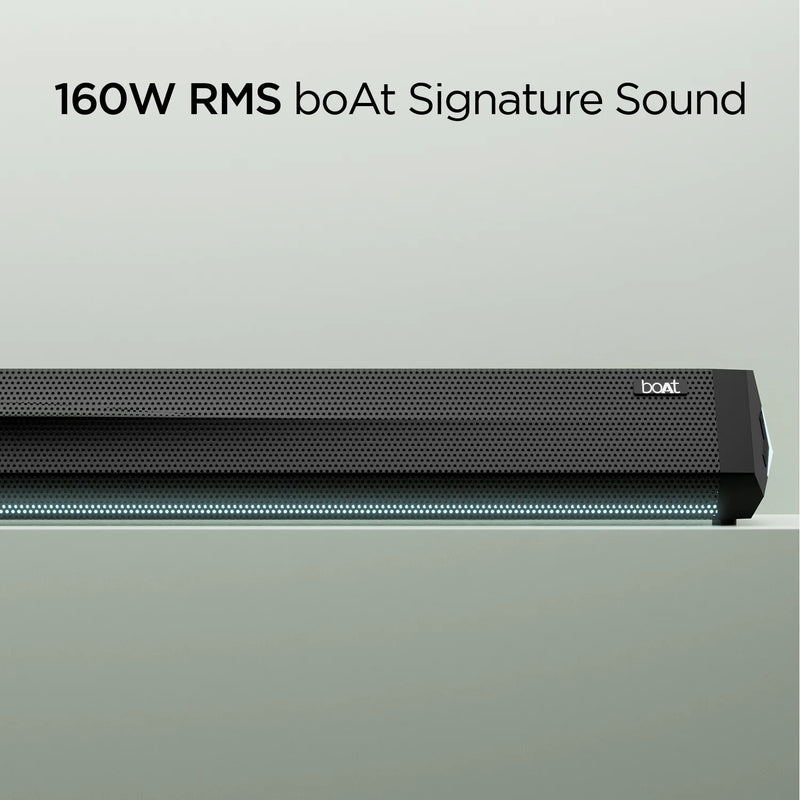 boAt Aavante Bar Theme, 160W RMS boAt Signature Sound, 2.1CH, Wireless Subwoofer