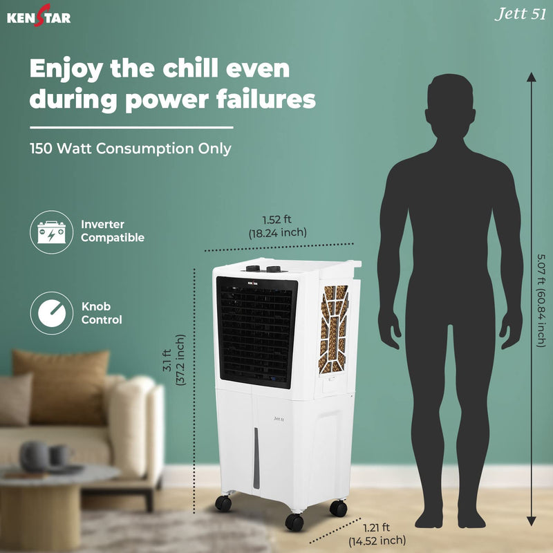 Kenstar JETT HC 51 Personal Desert Air Water Cooler for Home - Inverter Compatible (JETT HC 51L)