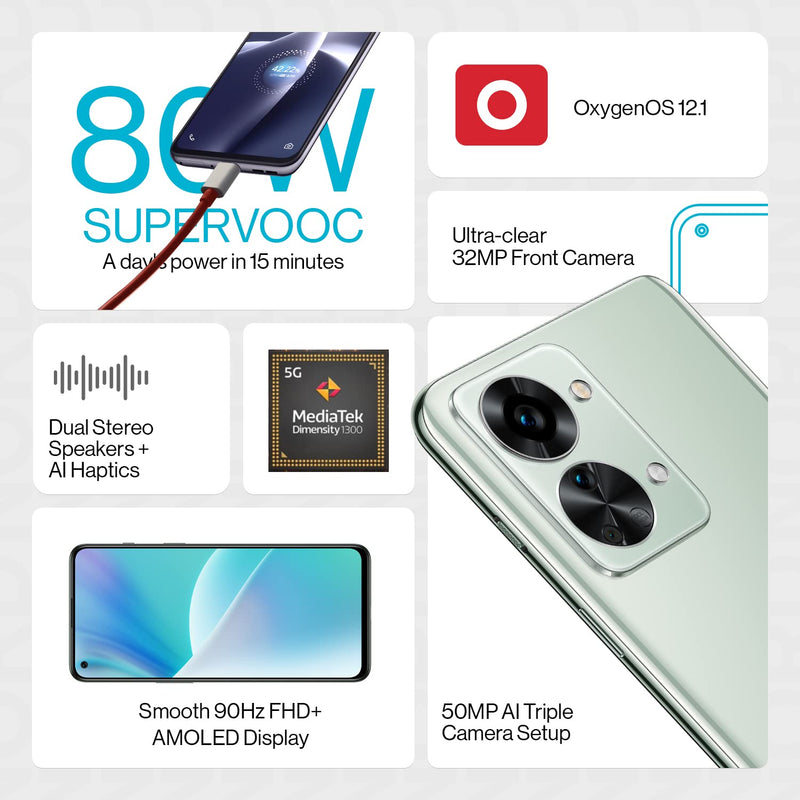 OnePlus Nord 2T 5G (8GB,128 Storage)