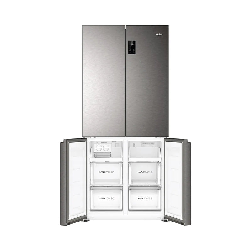 Haier 520 L Inox Steel 4 Door Side by Side Refrigerator, Lumiere Series (HRB-600IS)