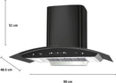 Preethi 90cm Wall Mount Electric Chimney with Aluminium Duct (KH310W)