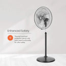 Orient Tornado II 450mm 3 Blade High Speed Pedestal Fan - Black Guard