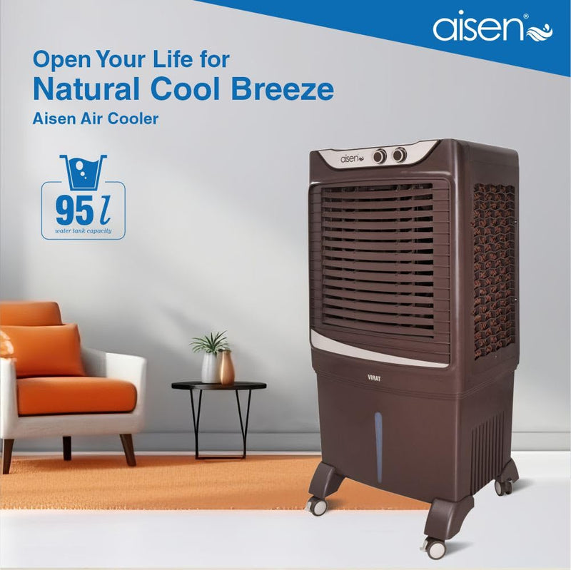 Aisen A95DMHV18 (VIRAT) Desert Air Cooler For Home with Honeycomb Pads (AISEN A95DMHV18 VIRAT 95L)