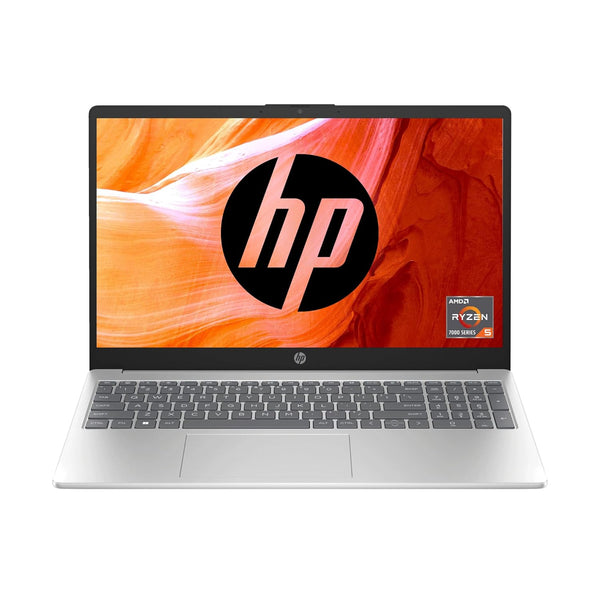 HP Laptop 15, AMD Ryzen 5 7520U, 15.6-inch (39.6 cm), FHD, 16GB LPDDR5, 512GB SSD, AMD Radeon Graphics, FPR, FHD Camera w/Privacy Shutter, Backlit KB (Win 11, MSO 2021, Silver, 1.59 kg), fc0031AU