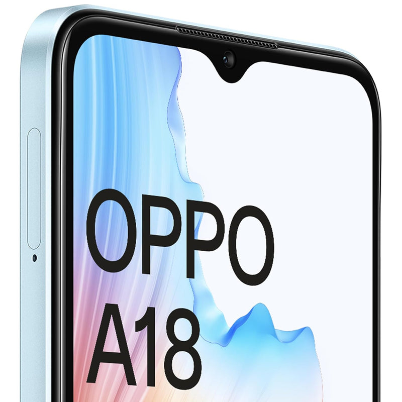 OPPO A18 (Glowing Blue, 4GB RAM, 64GB Storage)