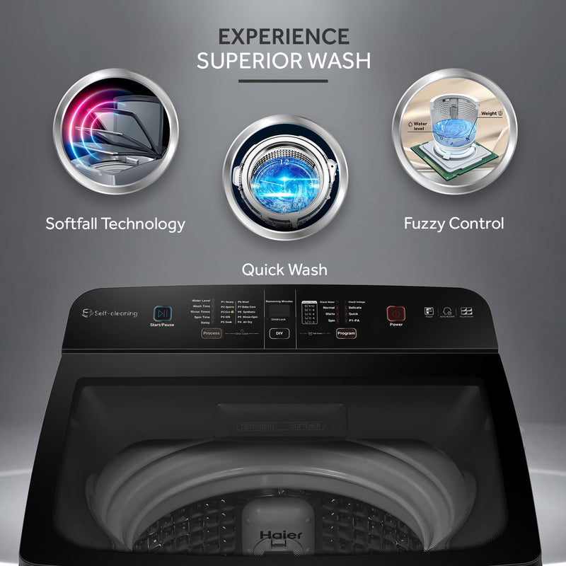Haier 9 Kg 5 Star Fully Automatic Top load Washing Machine (HSW90-678ES8)