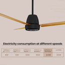 Crompton Energion NITEO 5S 1200mm 3 Blade BLDC Motor Ceiling Fan with Remote - Light Pinewood