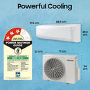 Samsung 1.5 Ton, 3 Star | Bespoke AI WIndfree Inverter Split AC (AR60H18D13WNNA-XNA)