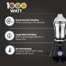 Preethi Taurus Plus 1000W Mixer Grinder - 4 Jars