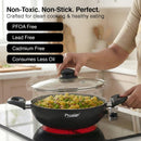 Prestige Omega Deluxe Granite Kadai  3.25 L - Black