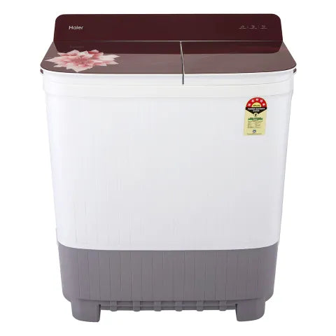 Haier 7.5 Kg Semi-Automatic Washing Machine With Toughened Glass (HTW75-178BK)