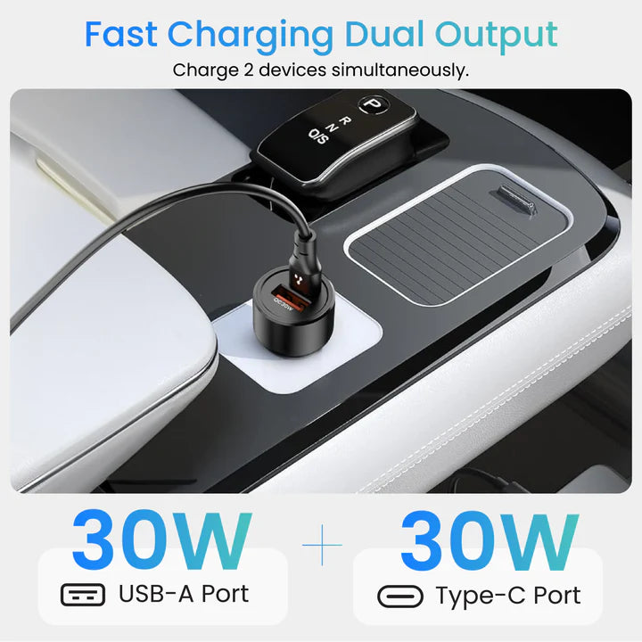 Ambrane 60W Fast Charging Car Charger (AMBRANE - CAR CHARGER CAR CONNECT)