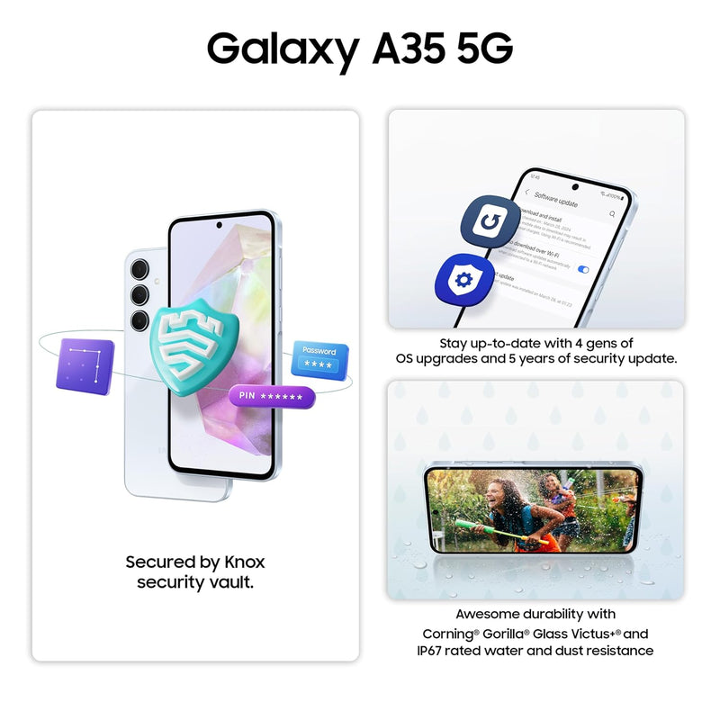 Samsung Galaxy A35 5G (8GB RAM, 256GB Storage, Awesome Iceblue)