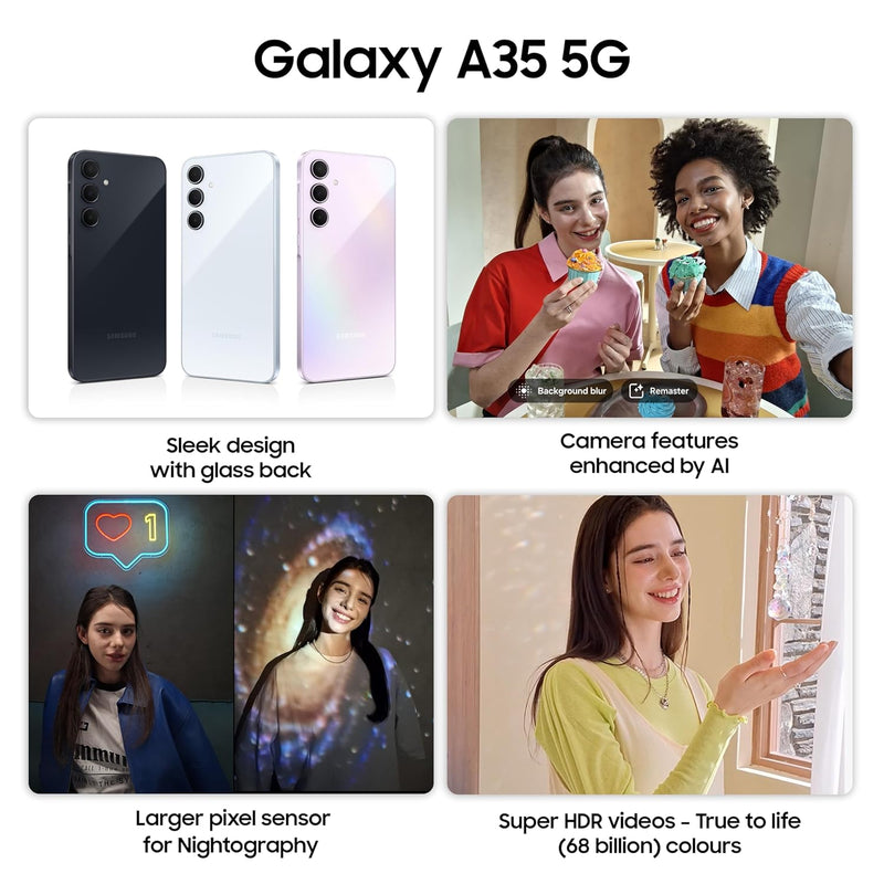 Samsung Galaxy A35 5G (8GB RAM, 128GB Storage, Awesome Lilac)
