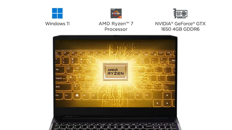 Lenovo IdeaPad Gaming 3 Ryzen R5 5600H Windows 11 Home Laptop, 82K2022YIN ( Shadow Black,8GB-512GB )