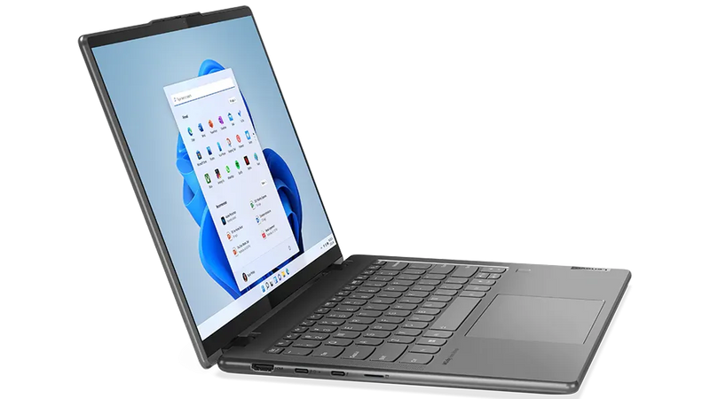 Lenovo Yoga 7 Intel Evo i7 1260P 14"(35.56cm) QHD OLED 2-in-1 400Nits Laptop(16GB/512GB SSD/Win 11/Office 2021/Backlit KB/Digital Pen/3Yr Warranty/Alexa/3 month Game Pass/Storm Grey/1.42Kg) 82QE0060IN