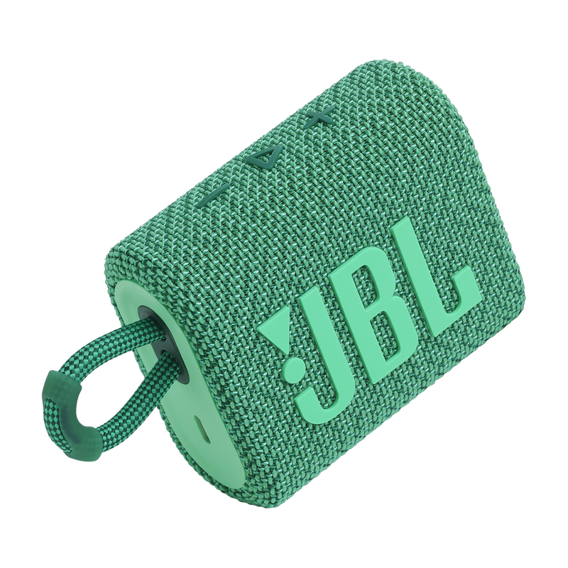 JBL Go 3 Eco with eco-Friendly Recycled Materials (JBSP0548 - JBL GO3 ECO PORTABLE BT SPEAKER - GREEN)