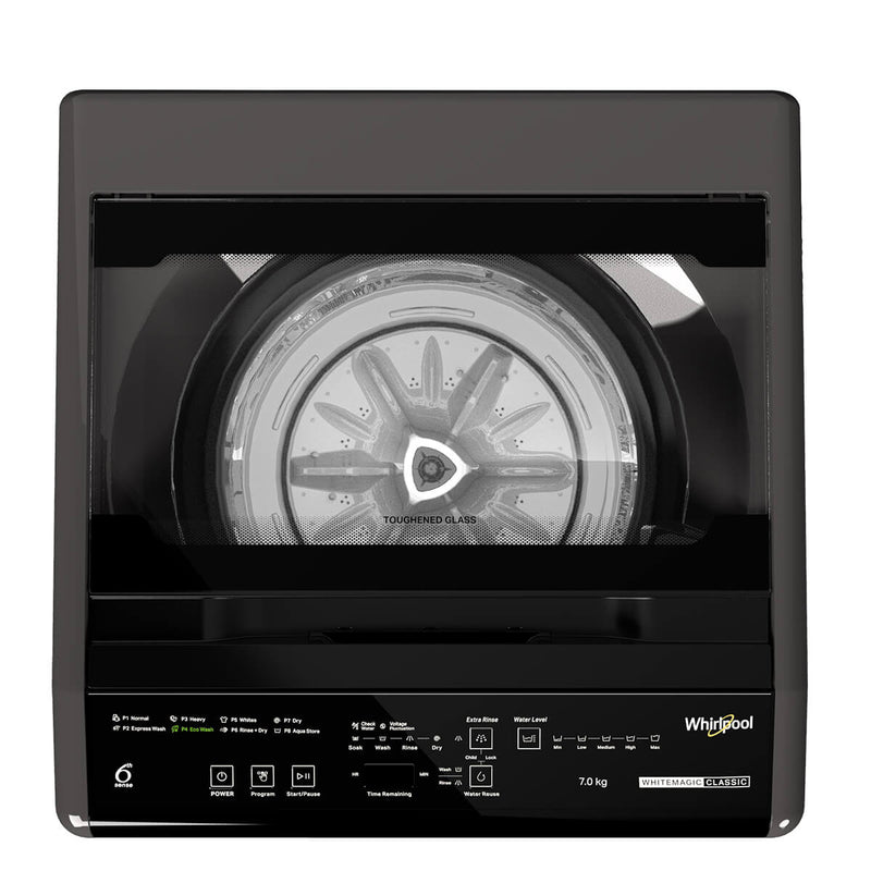 Whirlpool 7.0 Kg Whitemagic Classic Genx Grey 5 Star Hard Water Wash Fully Automatic Top Loading Washing Machine Grey ( 31598 )