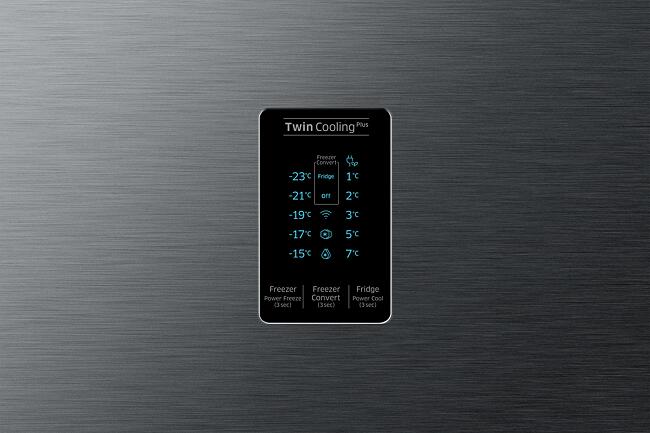 Samsung 322L 2 Star Inverter Frost-Free Convertible 5 In 1 Double Door Refrigerator Appliance (RT37C4522B1-HL,Black Doi 2023)