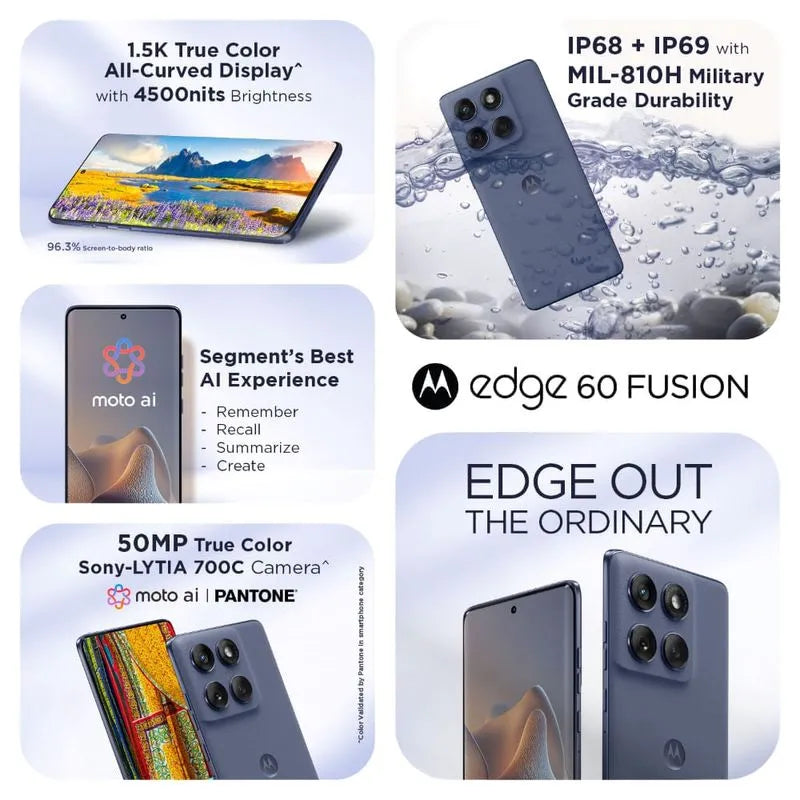 Motorola edge 60 Fusion 5G | 12GB+256GB | Pantone Slipstream