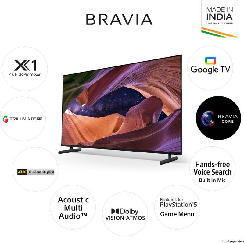 Sony Bravia 164 cm (65 inches) 4K Ultra HD Smart LED Google TV KD-65X82L IN5 (Black)
