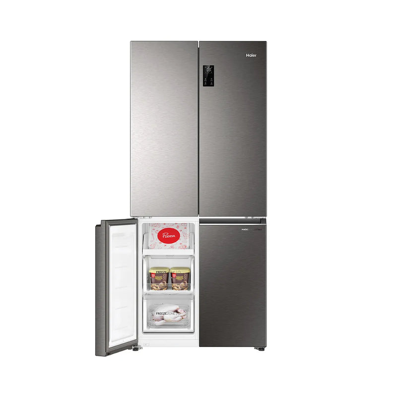 Haier 520 L Inox Steel 4 Door Side by Side Refrigerator, Lumiere Series (HRB-600IS)