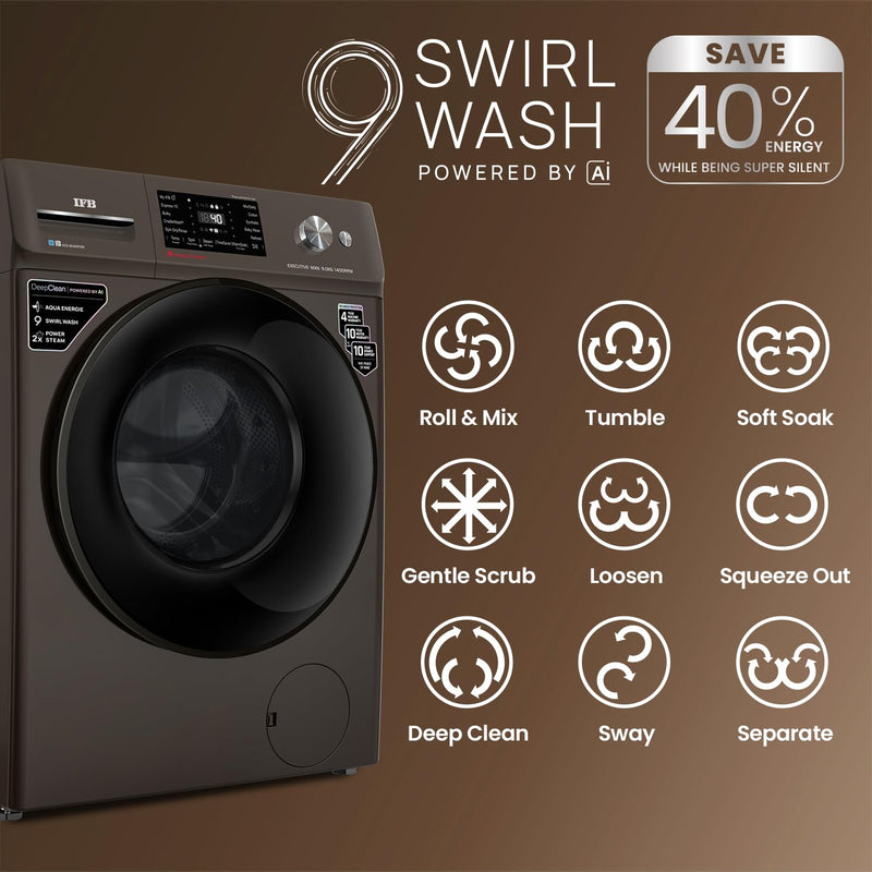 IFB Deep Clean | 9kg Front Load | Washing Machine with Power Steam