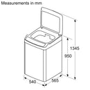 Bosch 7 Kg, Top Loading washing machine with 700 rpm | WOE70AG0IN