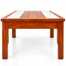 Darling Calia Dining Table, Mahogany Wood with Tile Top