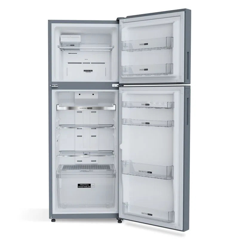 Whirlpool Intellifresh Pro 308L 2 Star Convertible Frost Free Double-Door Refrigerator (21686) Illusia Steel