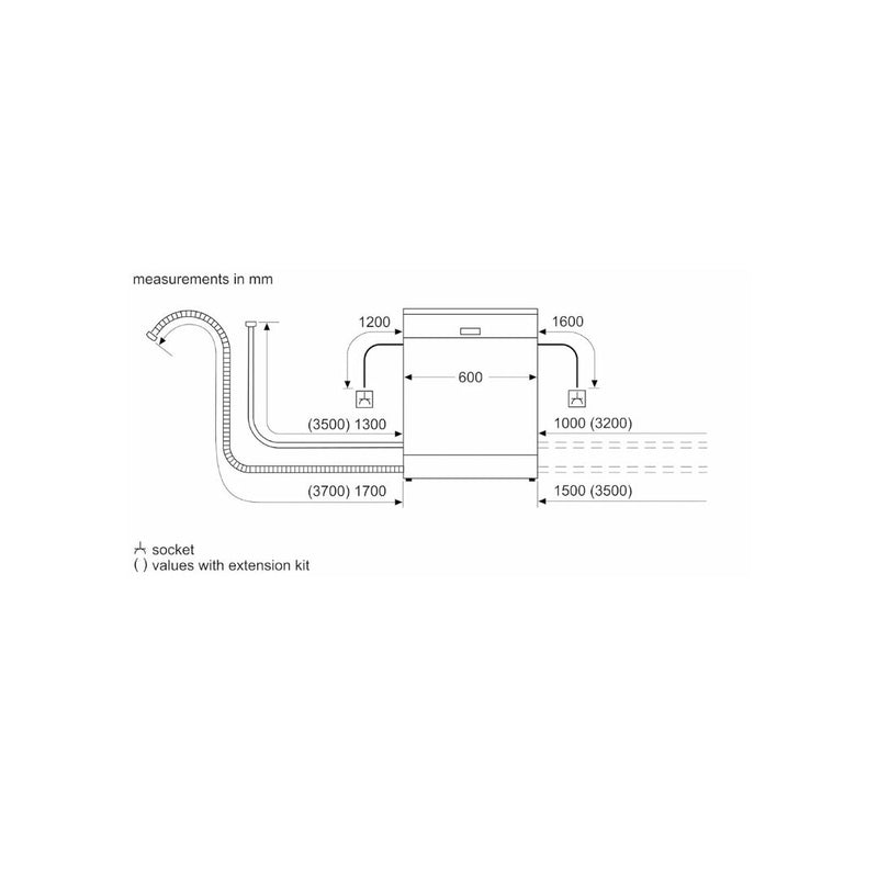 Bosch 14 Place Settings free-standing Dishwasher, Fingerprint free steel ( SMS6HVI00I )