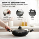 Prestige Omega Deluxe Granite Kadai  3.25 L - Black
