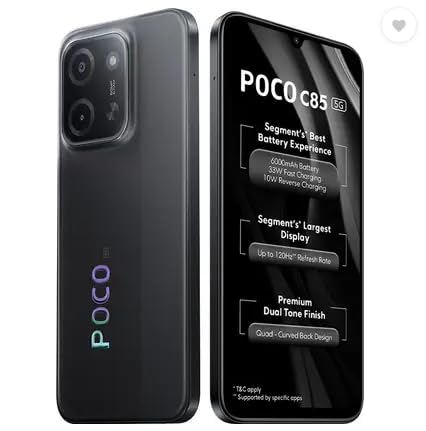 Poco C85 5G | 6GB + 128GB | Power Black