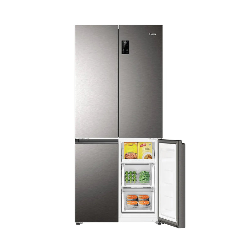 Haier 520 L Inox Steel 4 Door Side by Side Refrigerator, Lumiere Series (HRB-600IS)