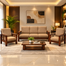 Darling Boston Sofa Set 3+1+1, Jute Fabric
