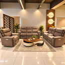 Darling R104 Recliner Sofa Set 3+2+1, Suede Fabric