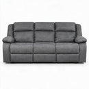 Darling Moderno R113 Recliner Sofa Set 3+1+1, Grey Suede Fabric