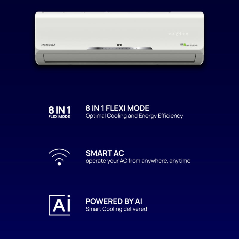 IFB AI Convertible 8-in-1 Cooling 2024 Model 1.5 Ton 3 Star Split AC (CI1832D223GN1)