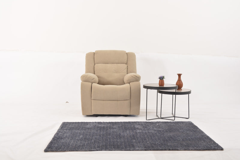 Manual Recliner with Ivory Newyork Fabric 3S+1R+1R